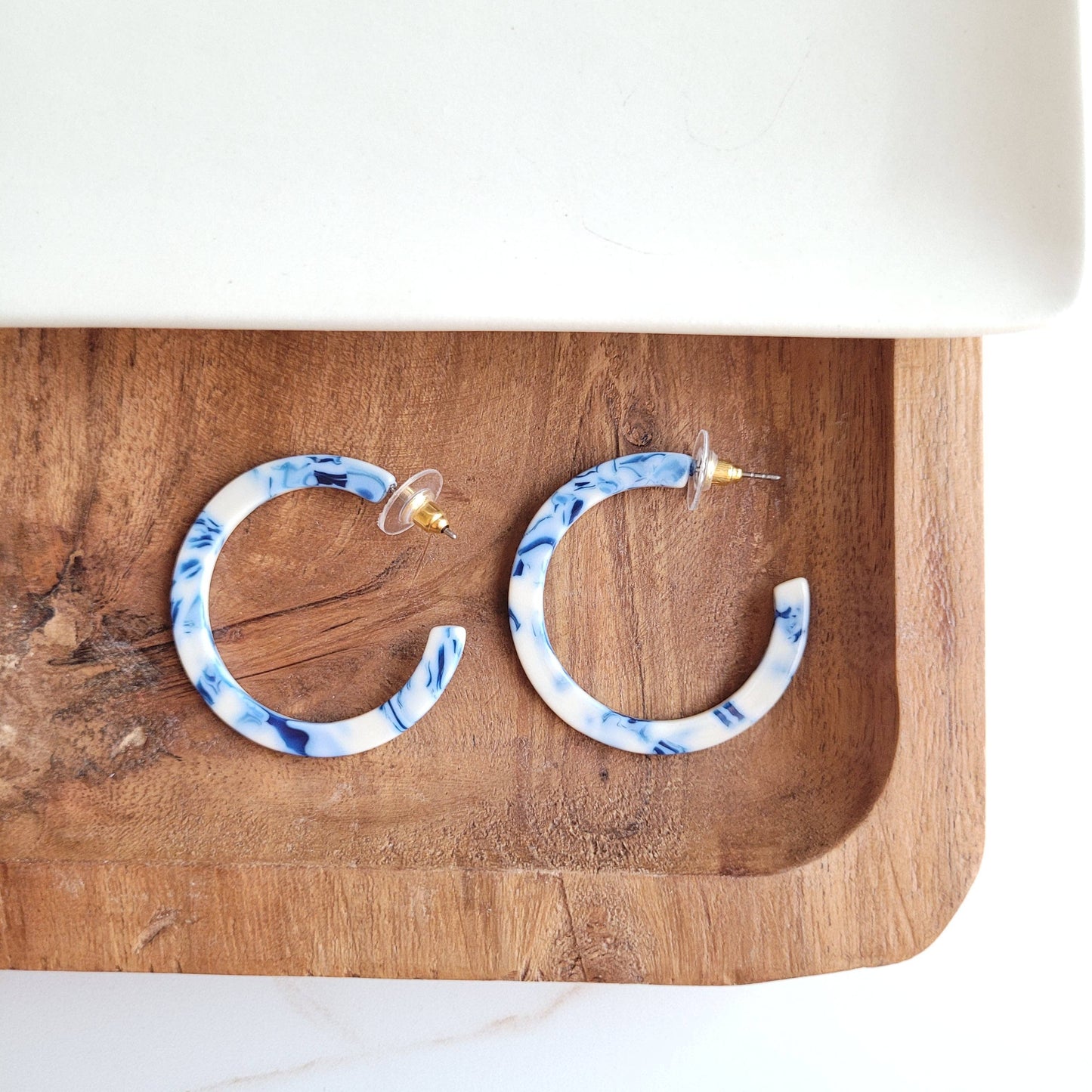 Camy Hoops • Greek Goddess Blue