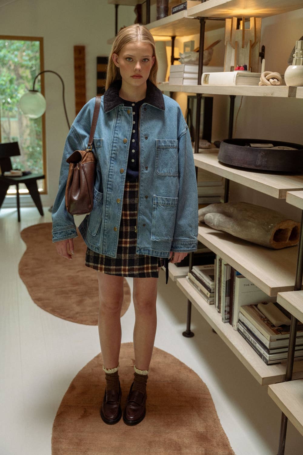 Contrast Collar Utility Jacket • Denim