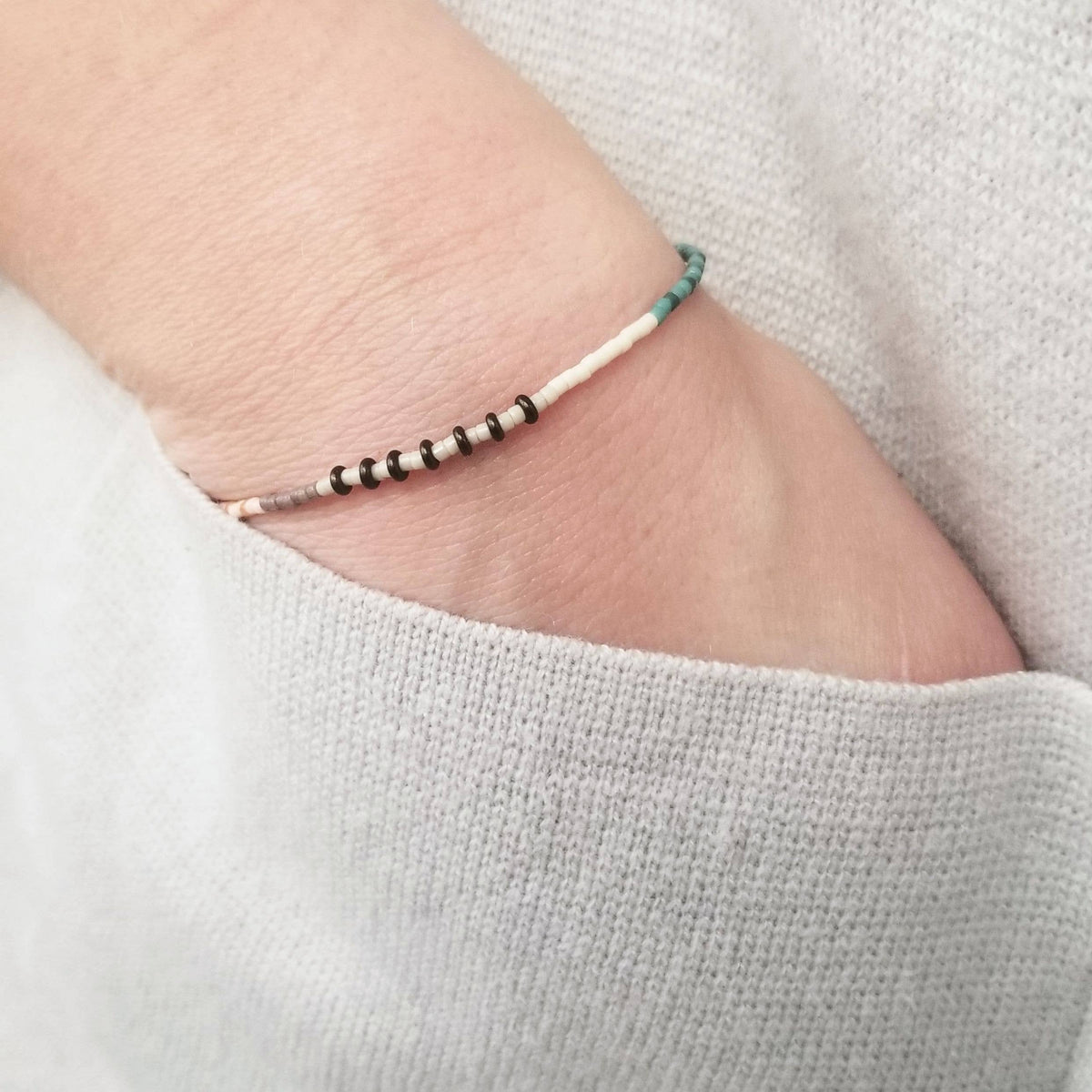 Adjustable Beaded Bracelet No. 111 • Multi-Color