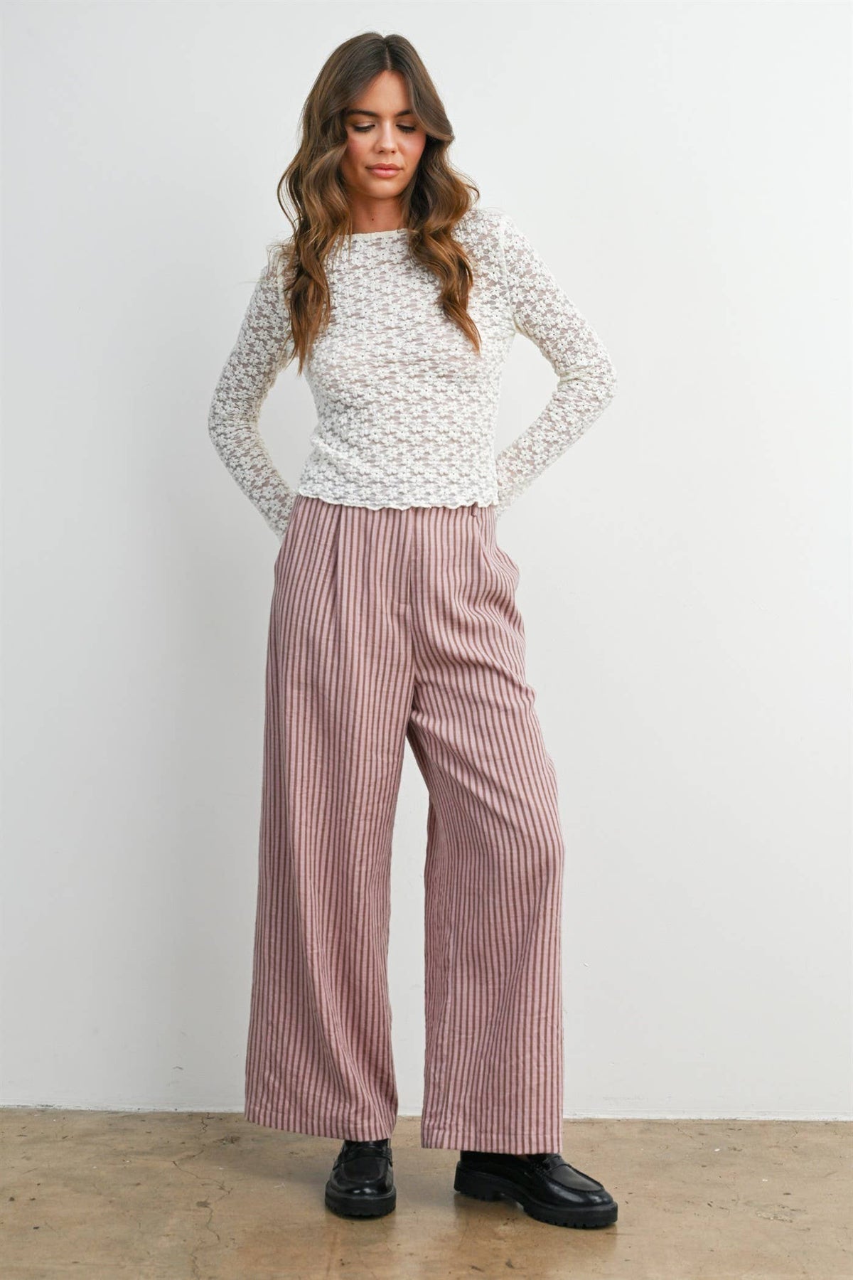Ivory Textured Long Sleeve Top • Ivory