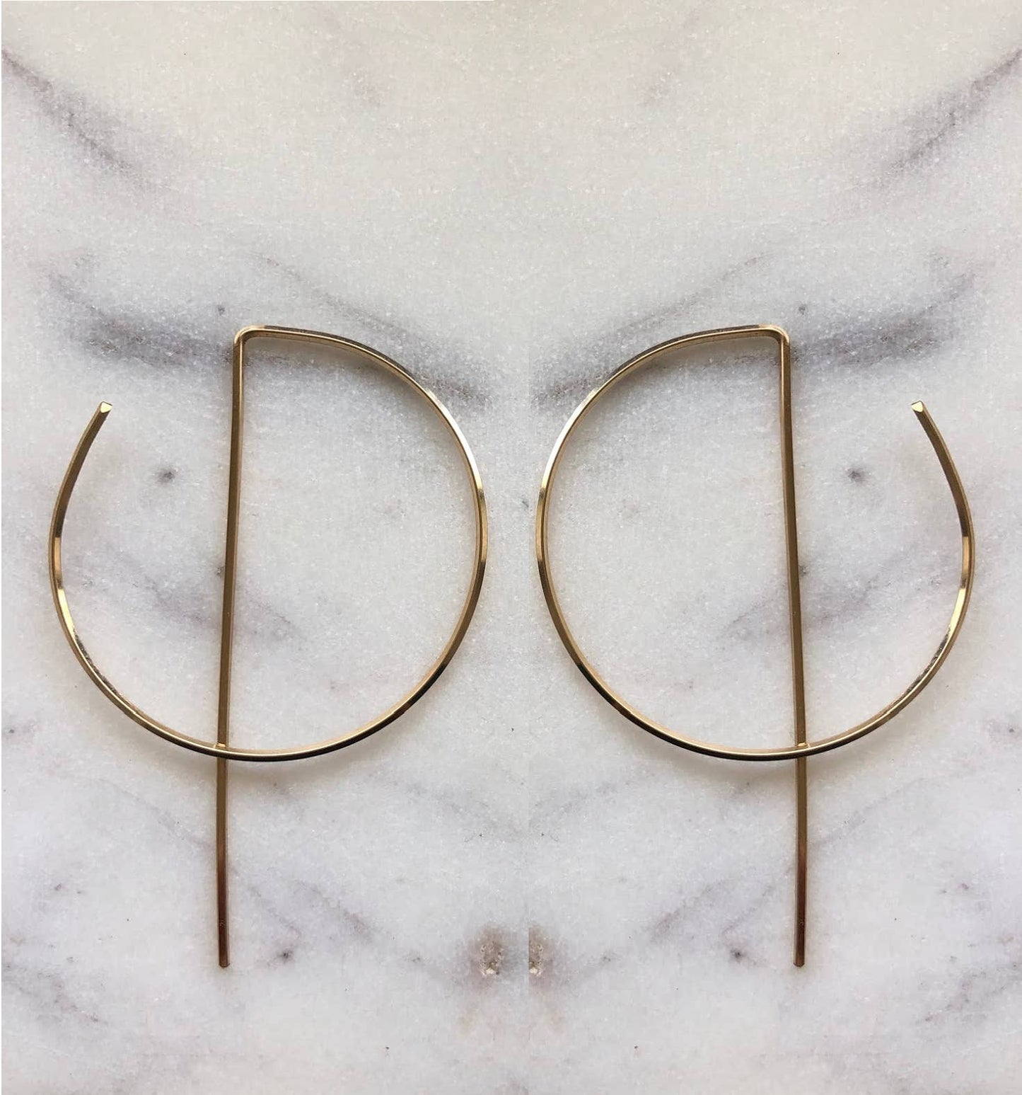Raegan Hoop Threader Earrings 14K Gold Fill