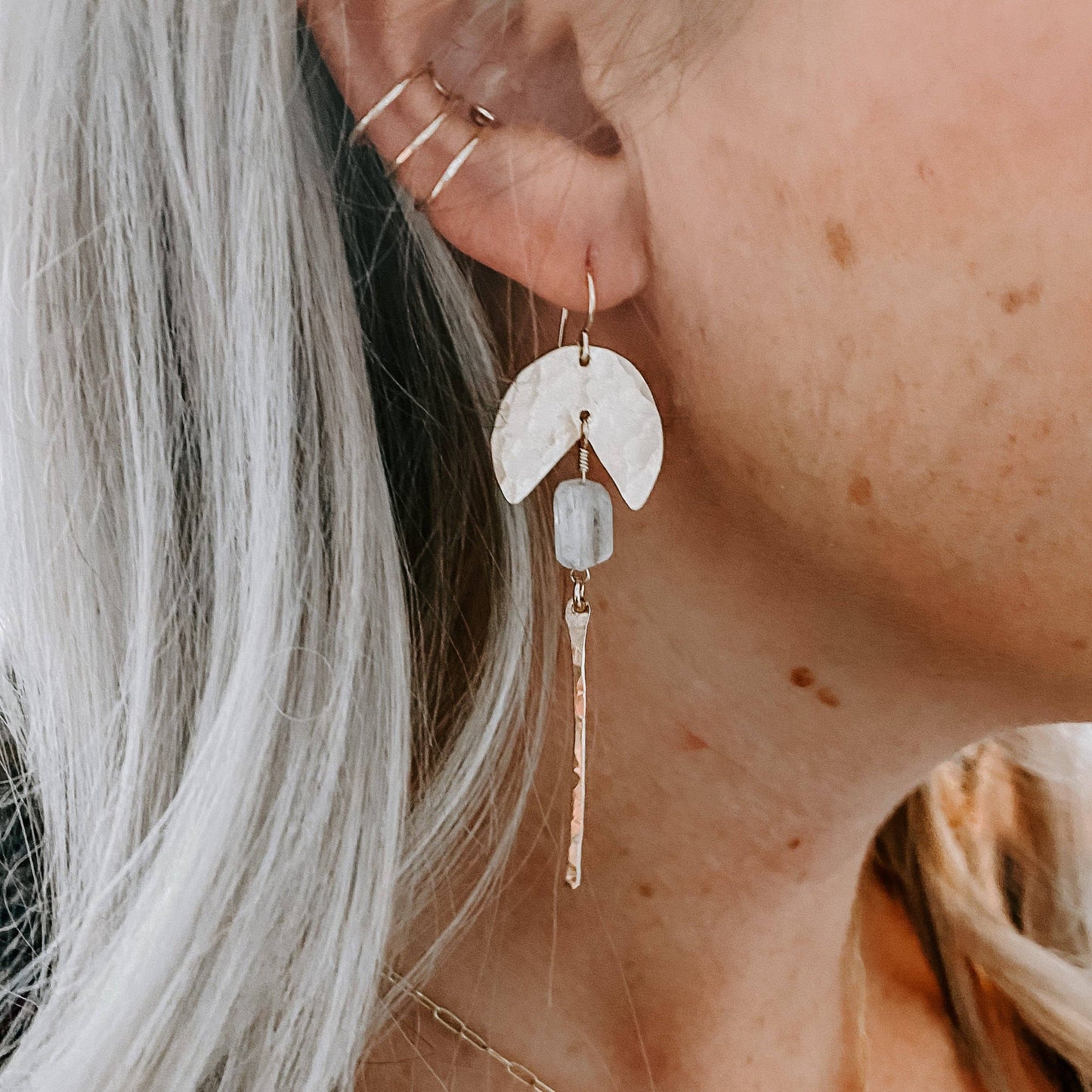 Free Spirit Moonstone Earrings • Sterling Silver
