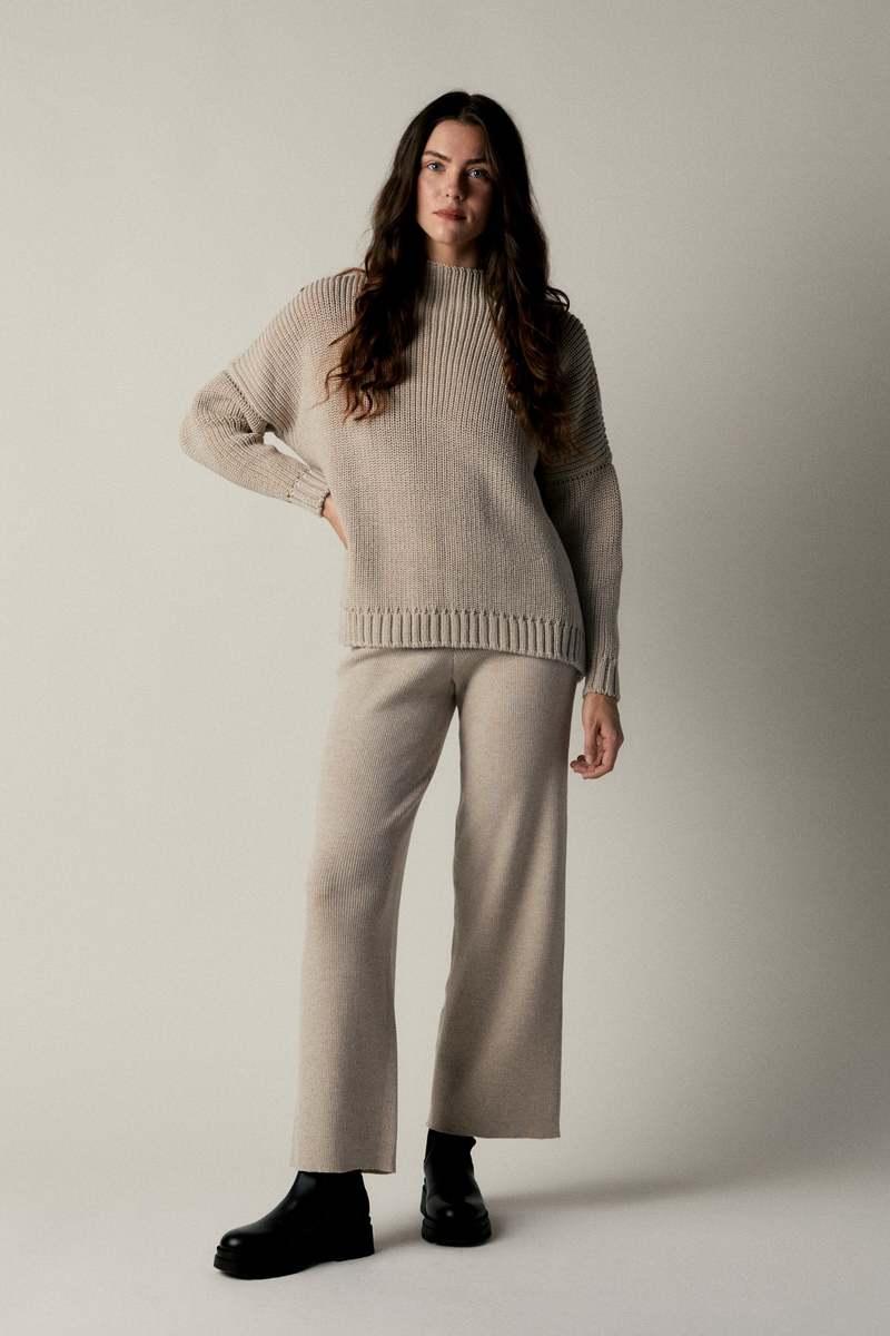 The Knotty Ones • Merino Wool Laumės Sweater • Beige