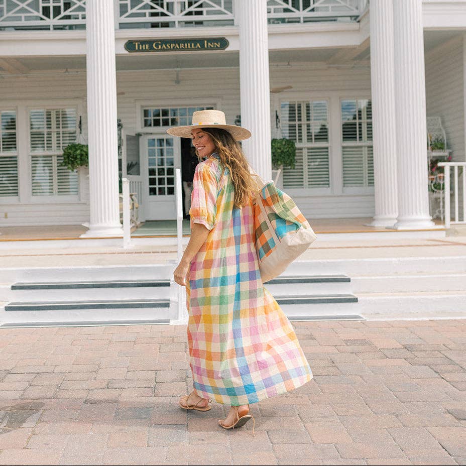 Plaid Oasis Dress • Rainbow