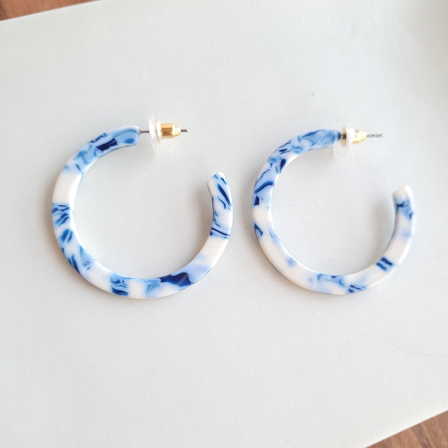 Camy Hoops • Greek Goddess Blue
