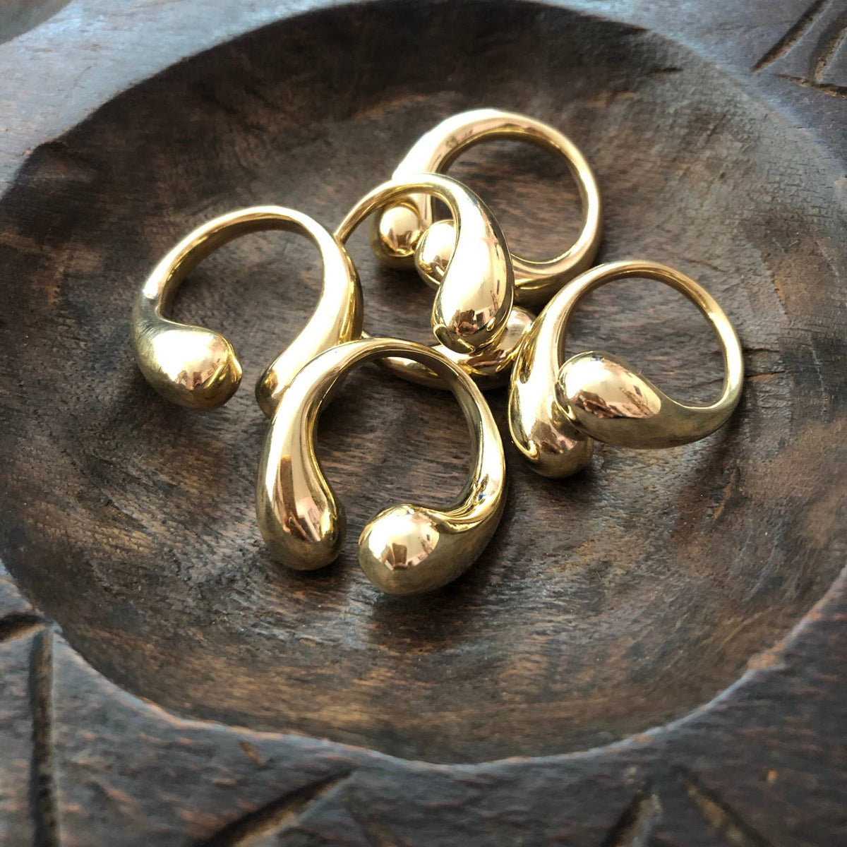 Twist it Up Statement Ring • Brass
