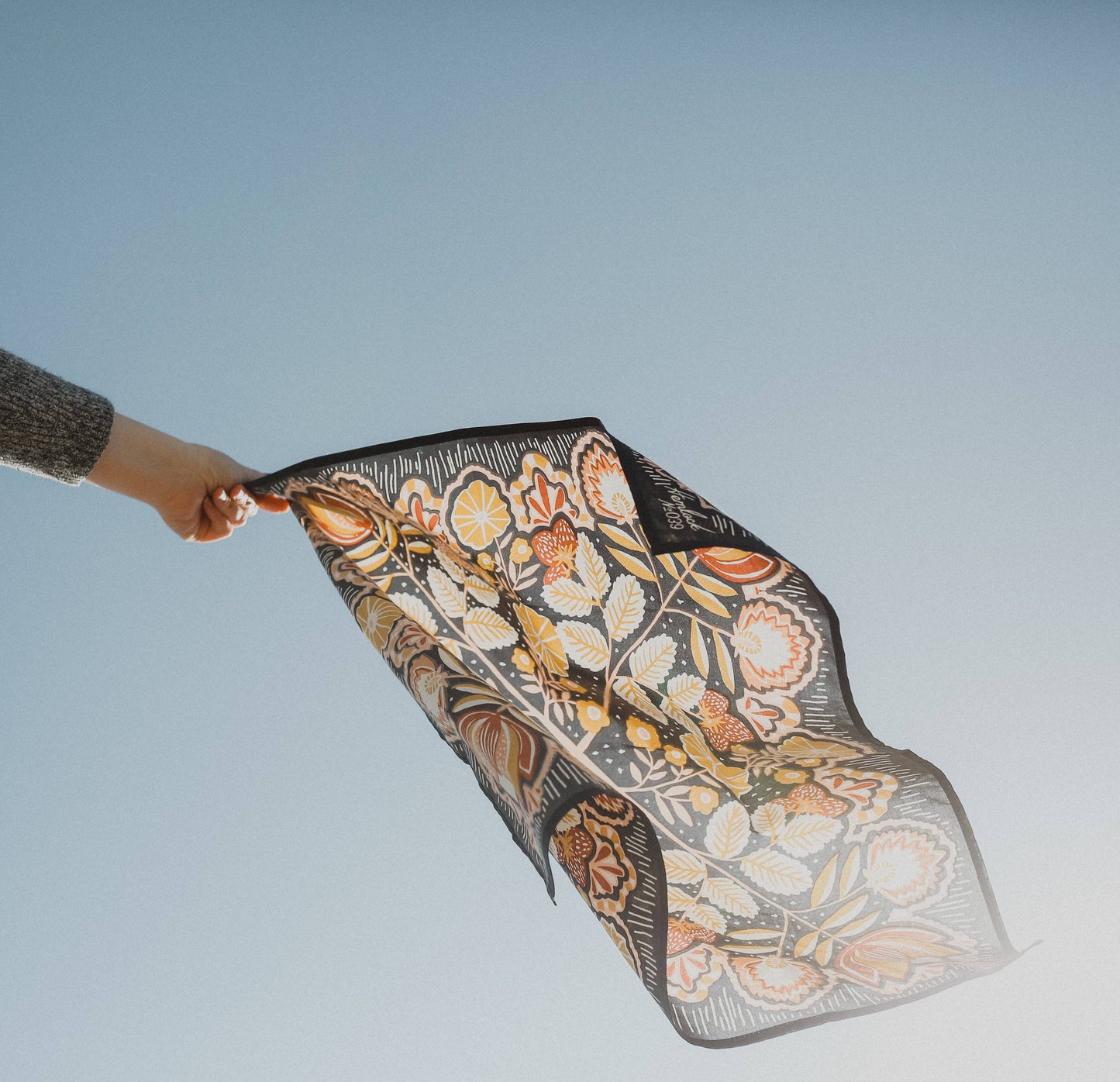 Organic Cotton Bandana Elsie Bandana Navy Blue