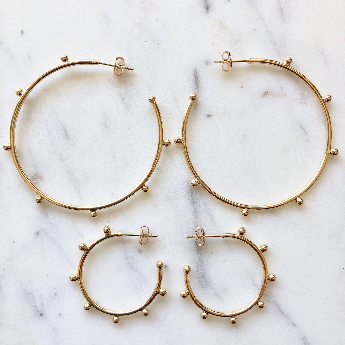 Anisa Dotted Hoop Earring • 14K Gold Fill • Large