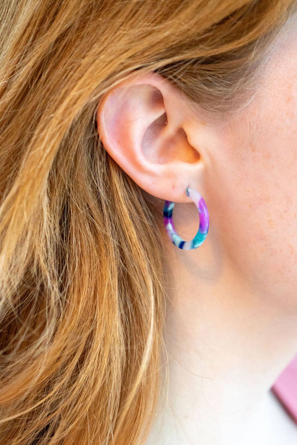 Cam Mini Hoops • Purple Party