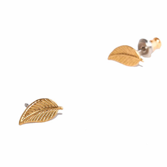 Tilly Doro • Leaf Stud Earrings • Gold