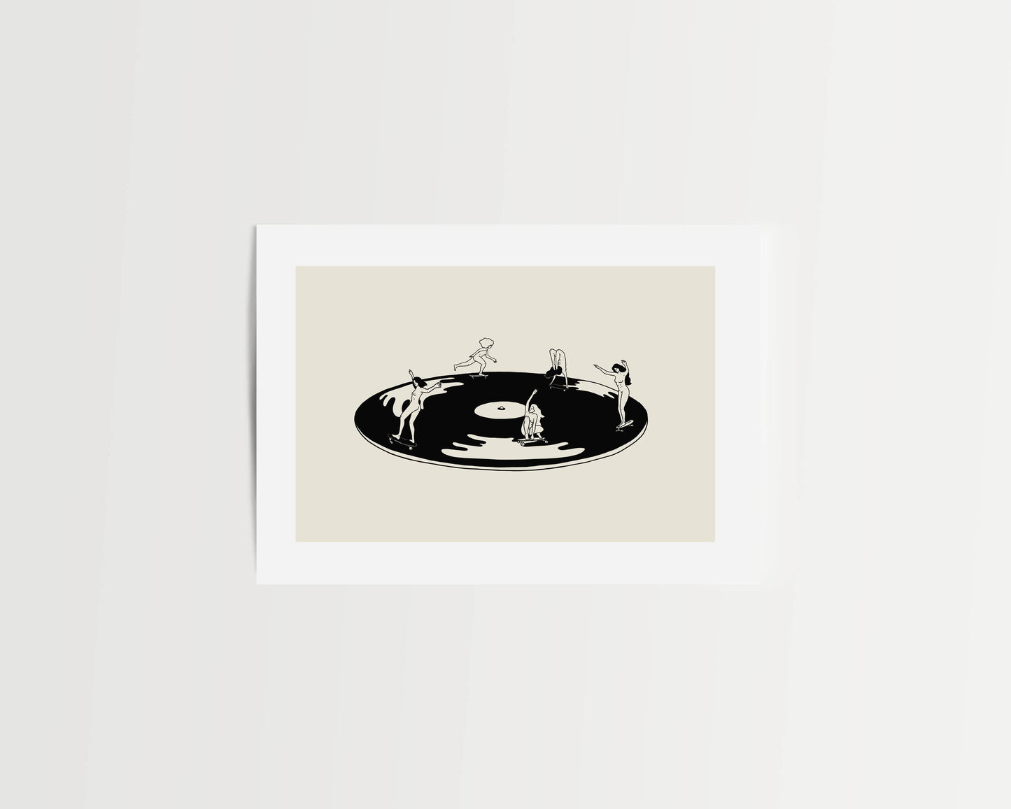 Skate Session on Vinyl Record • Art Print 11x14