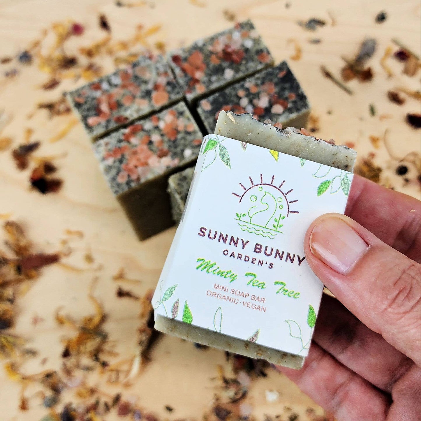 Sunny Bunny Mini Vegan Soap Bar Mint & Tea Tree Oil