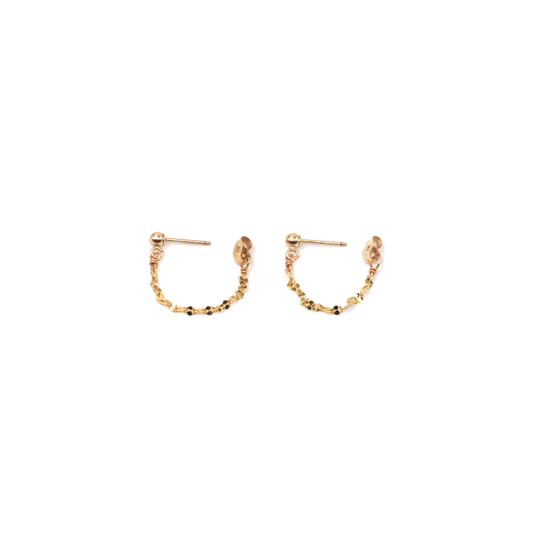 Golden Chain Post Earrings • 14K Gold Fill