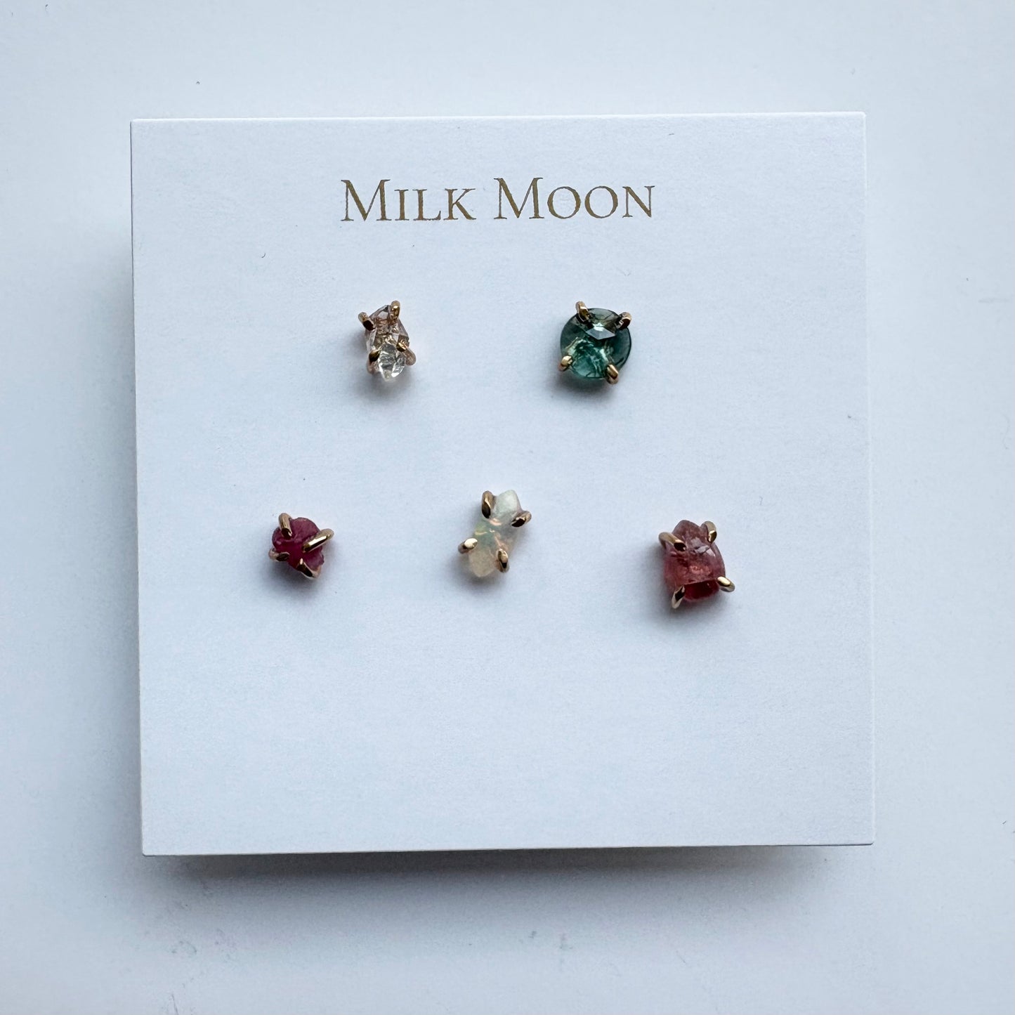 Tiny Gemstone Claw Stud Earrings • Mix & Match Pack • 14K Gold Fill