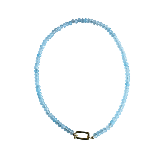 Mini Candy Beaded Gemstone Necklace • Ice Blue
