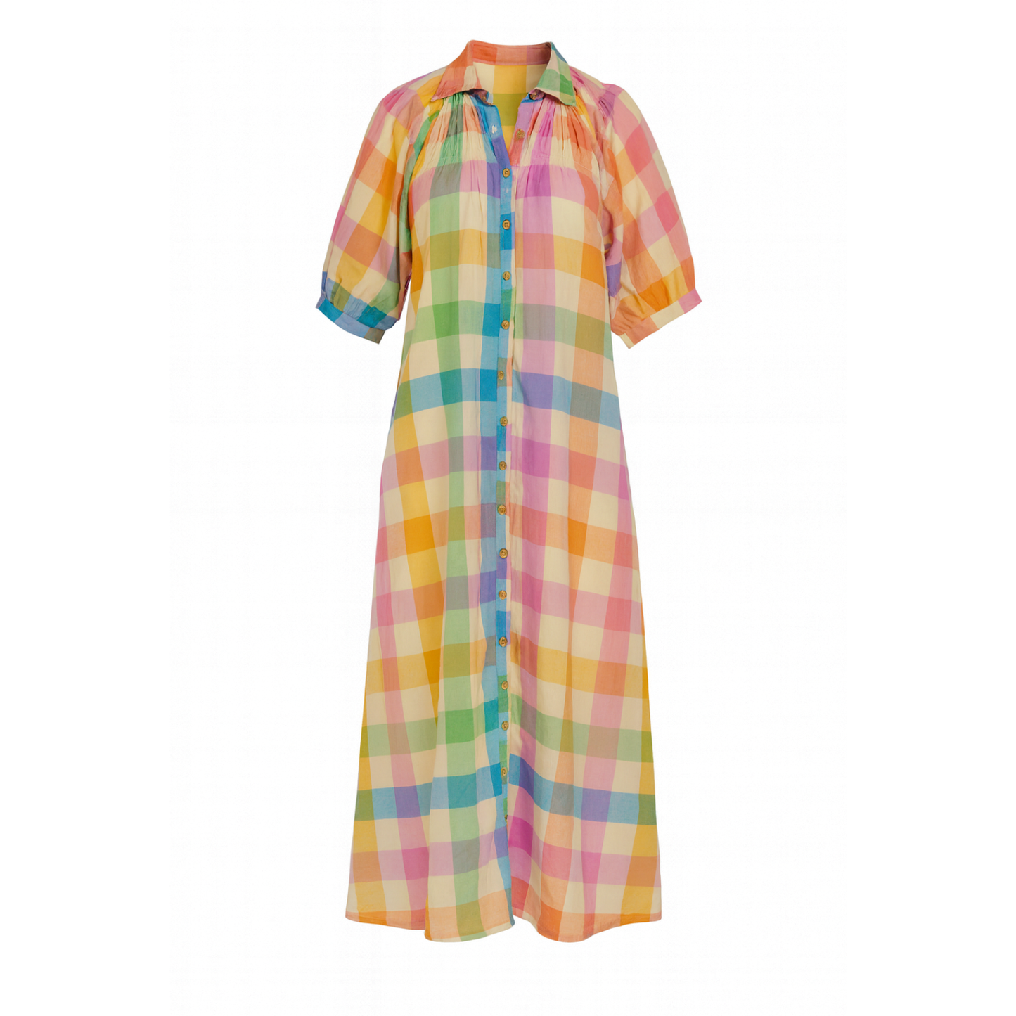 Plaid Oasis Dress • Rainbow