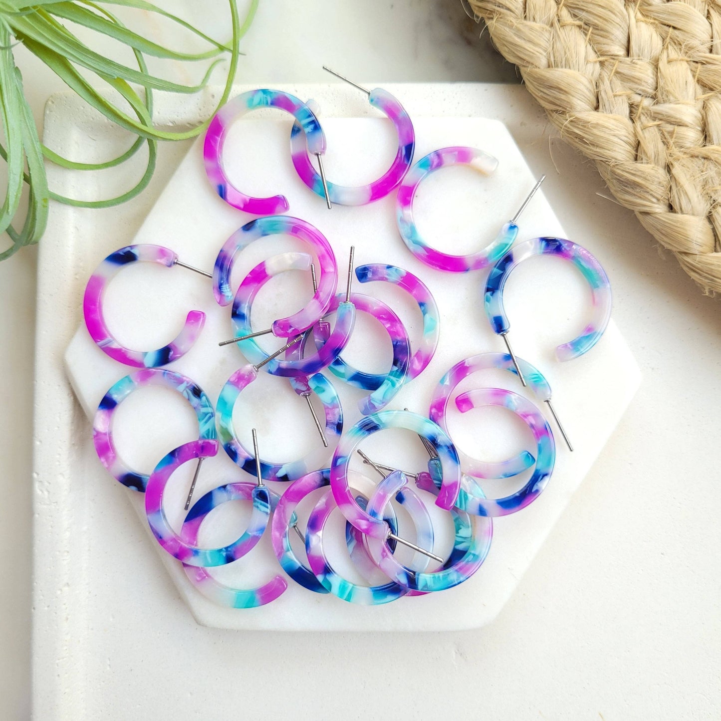 Cam Mini Hoops • Purple Party