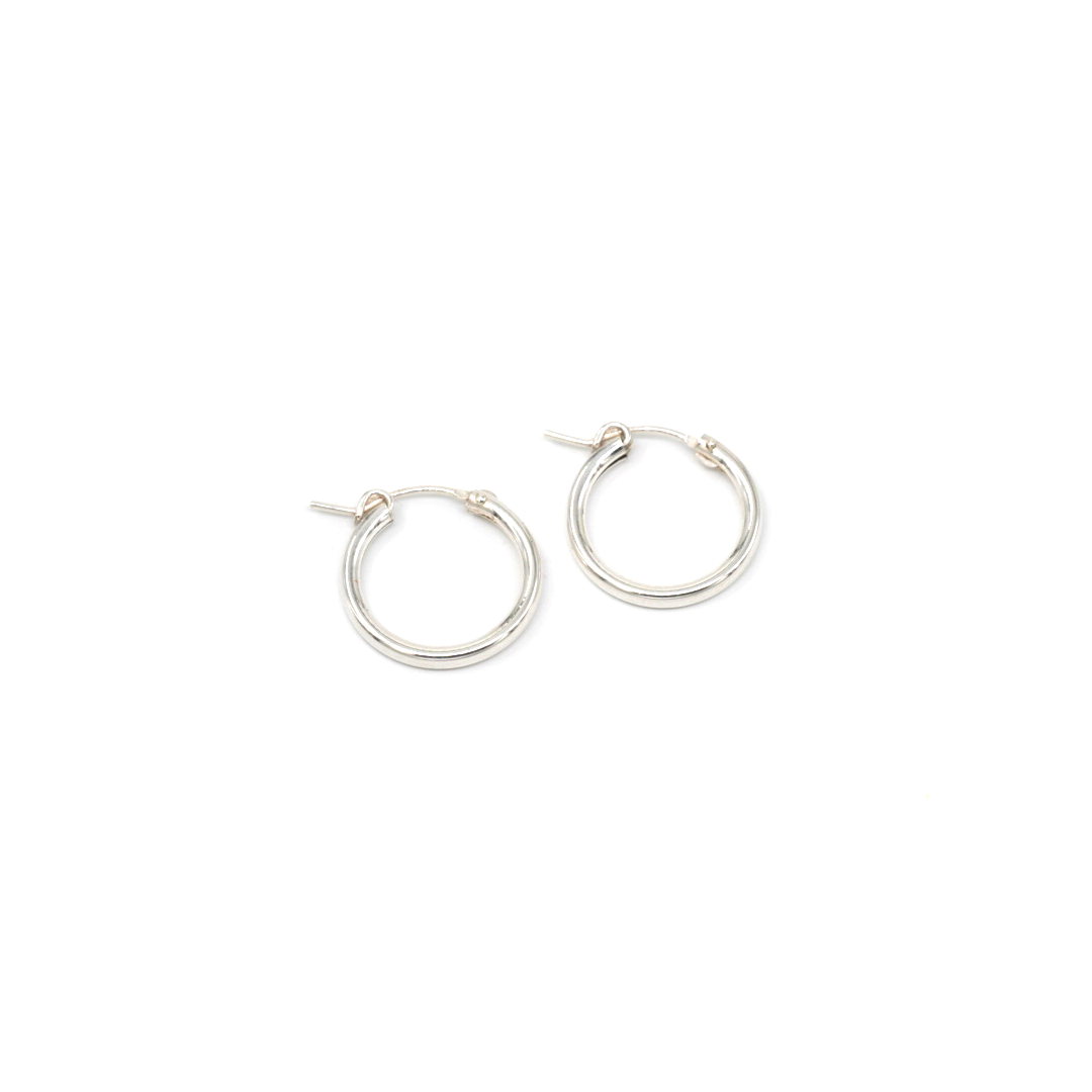 Huggie Hinge Hoops • Medium • 14K Gold Fill or Sterling Silver