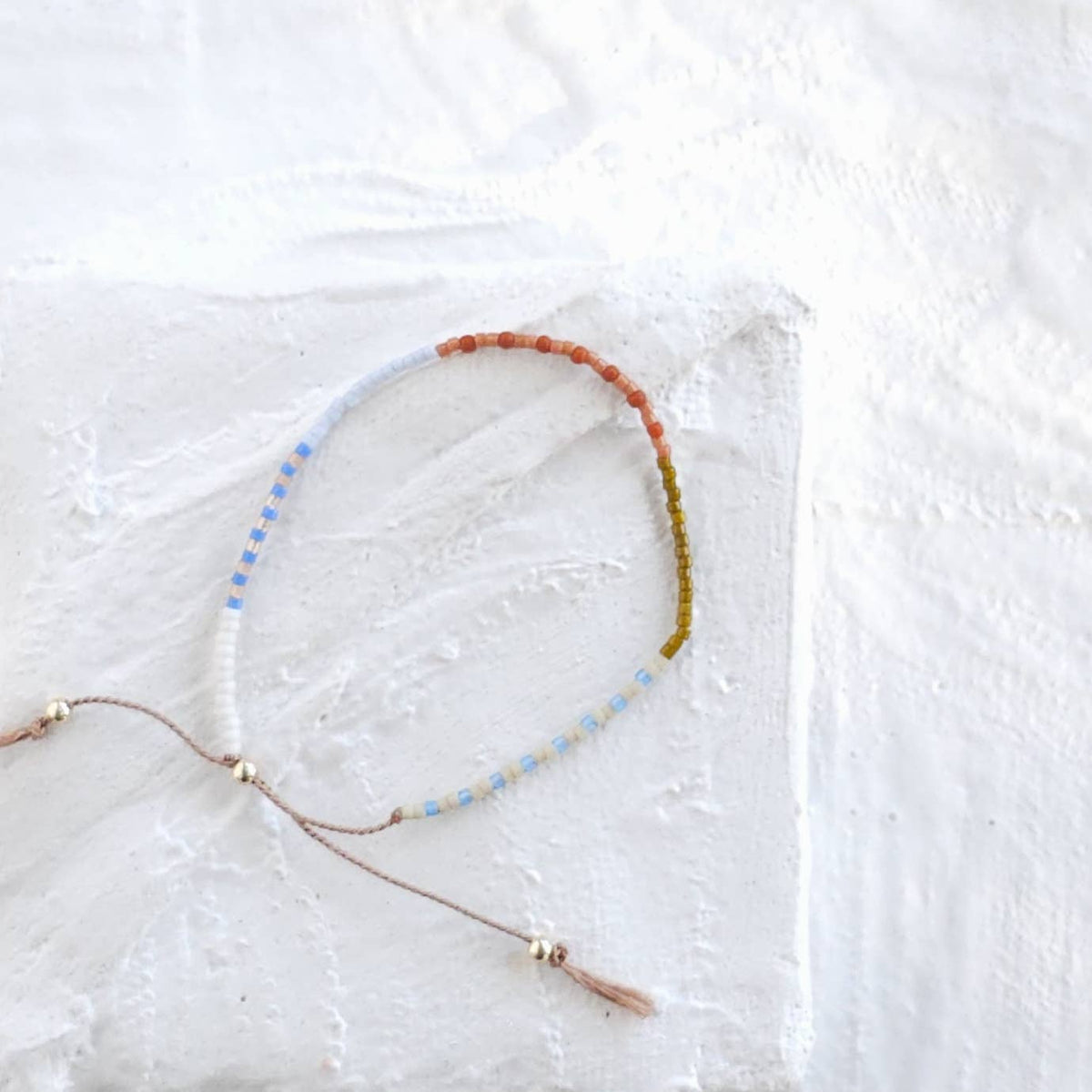 Adjustable Beaded Bracelet No. 108 • Multi-Color