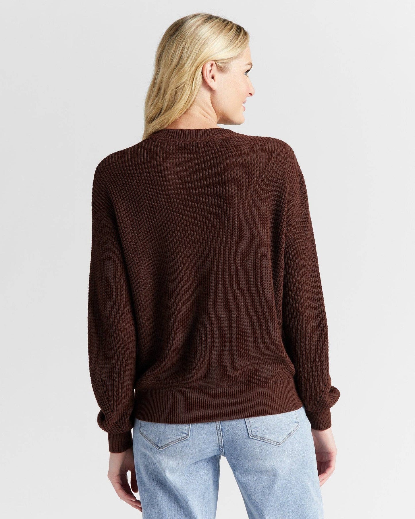 Coastal Crewneck Sweater • Chocolate Brown