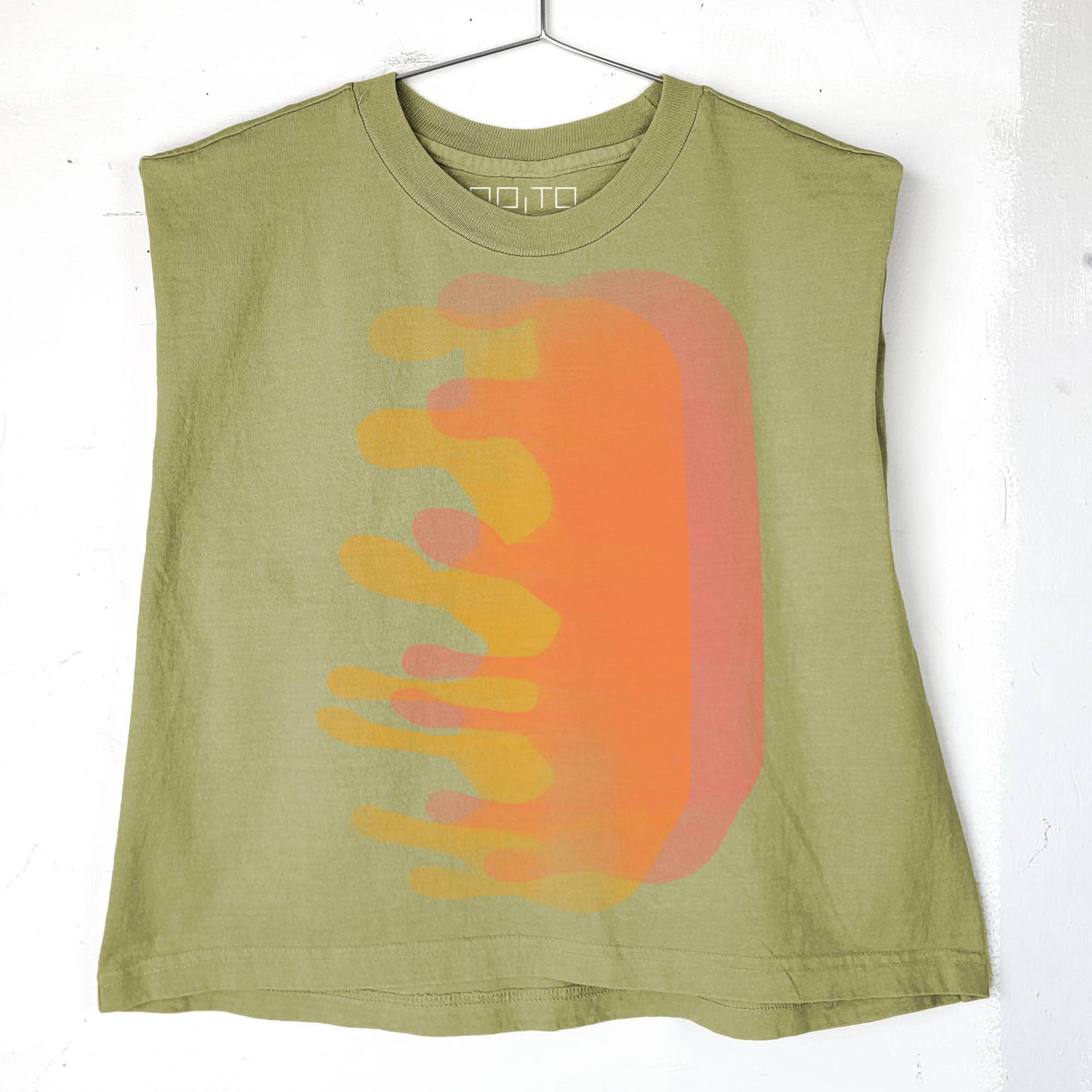 Heavyweight Muscle Tee • Blob • Off Green