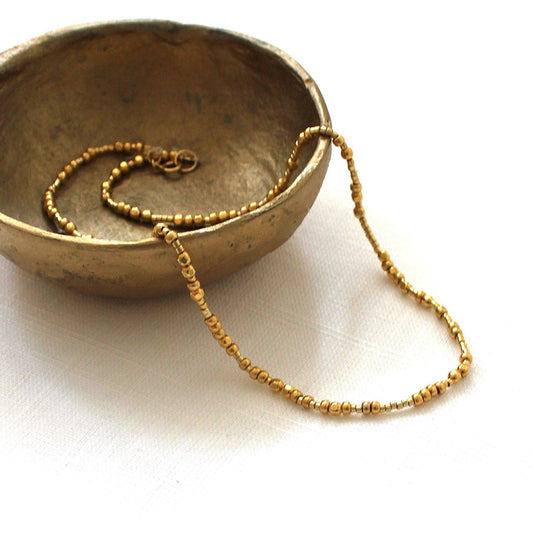 The Silver Wren • Golden Unity Seed Bead Necklace