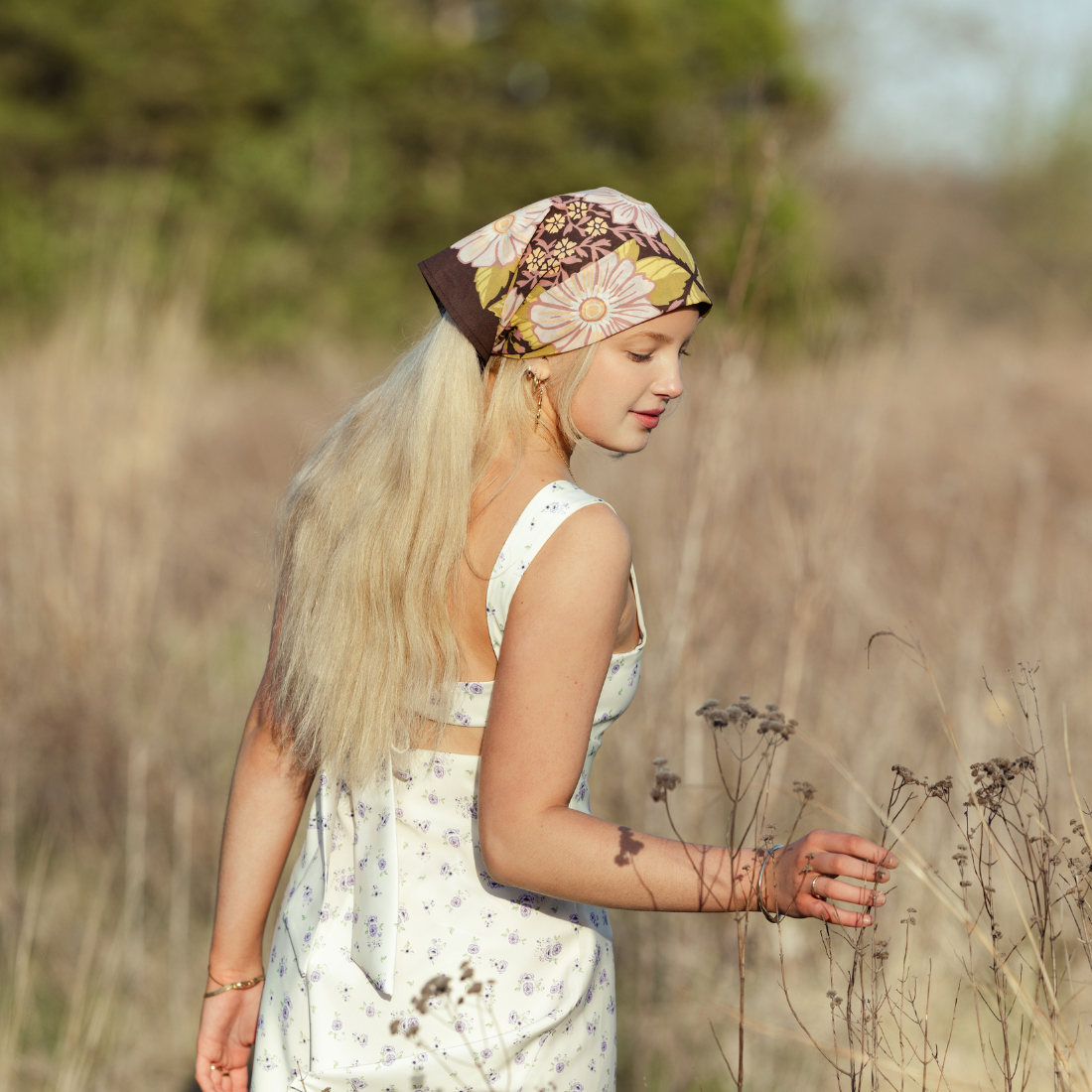 Cotton Bandana • No. 134 Floral • Violet