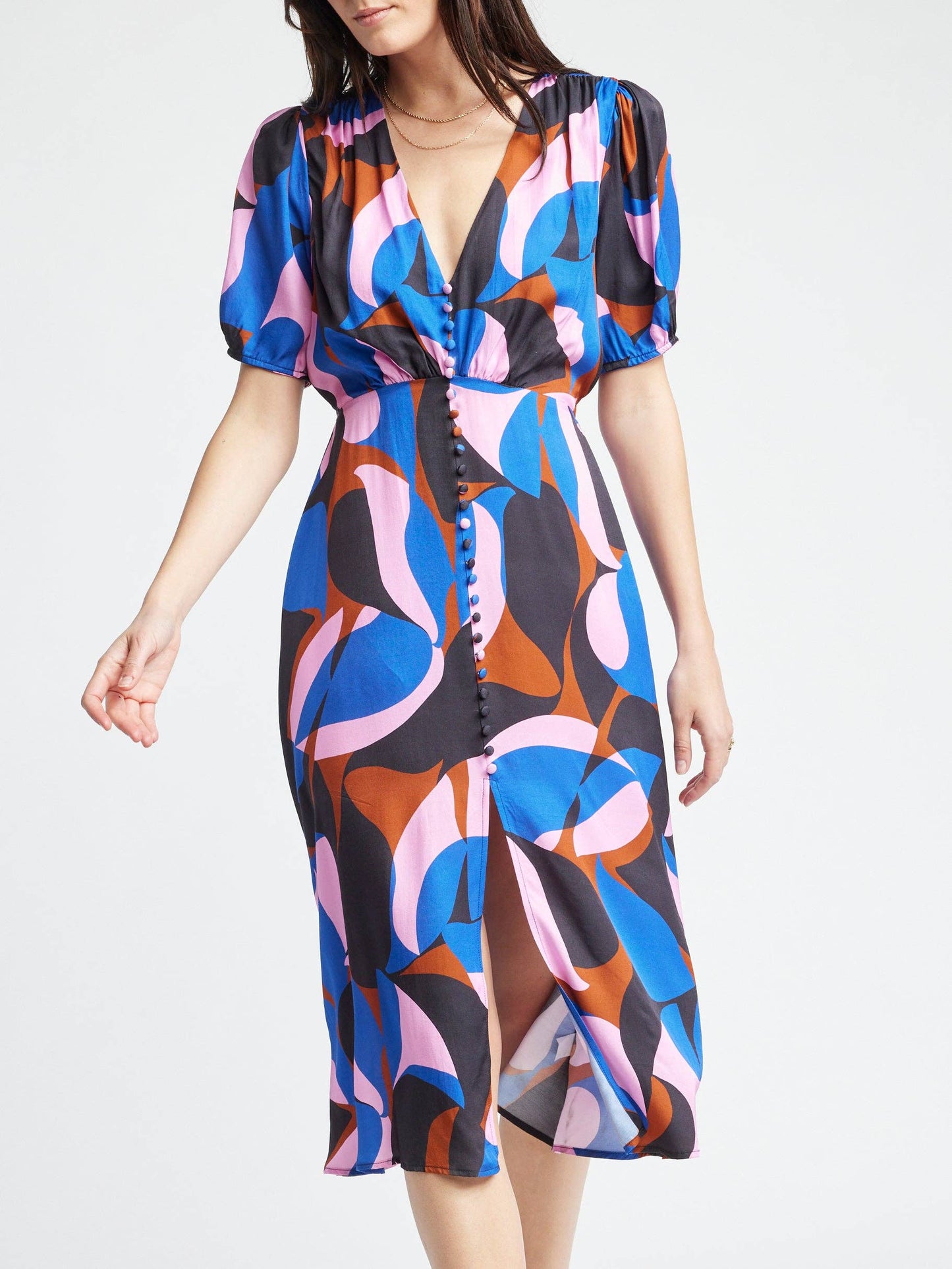 Self Contrast • Amiah Dress: Flamingo Print