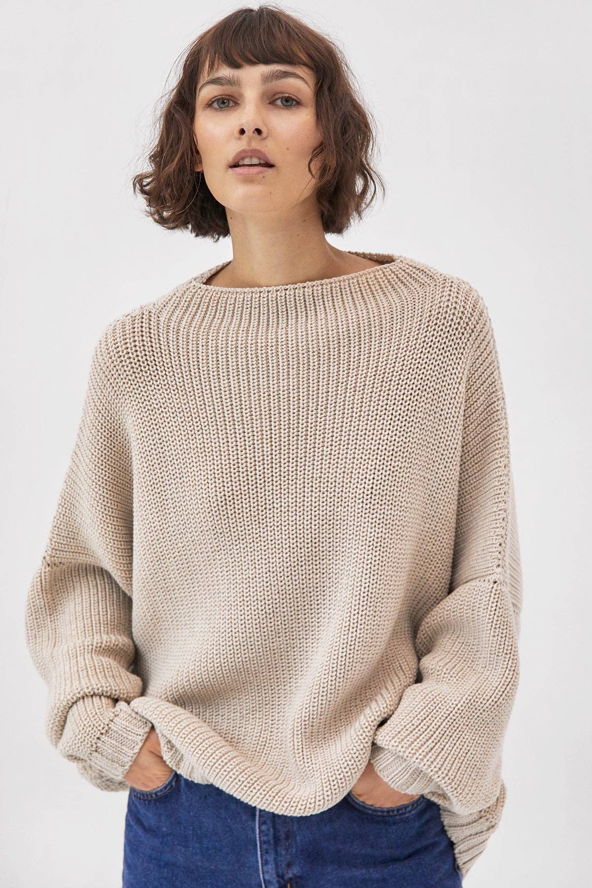 The Knotty Ones • Merino Wool Laumės Sweater • Beige