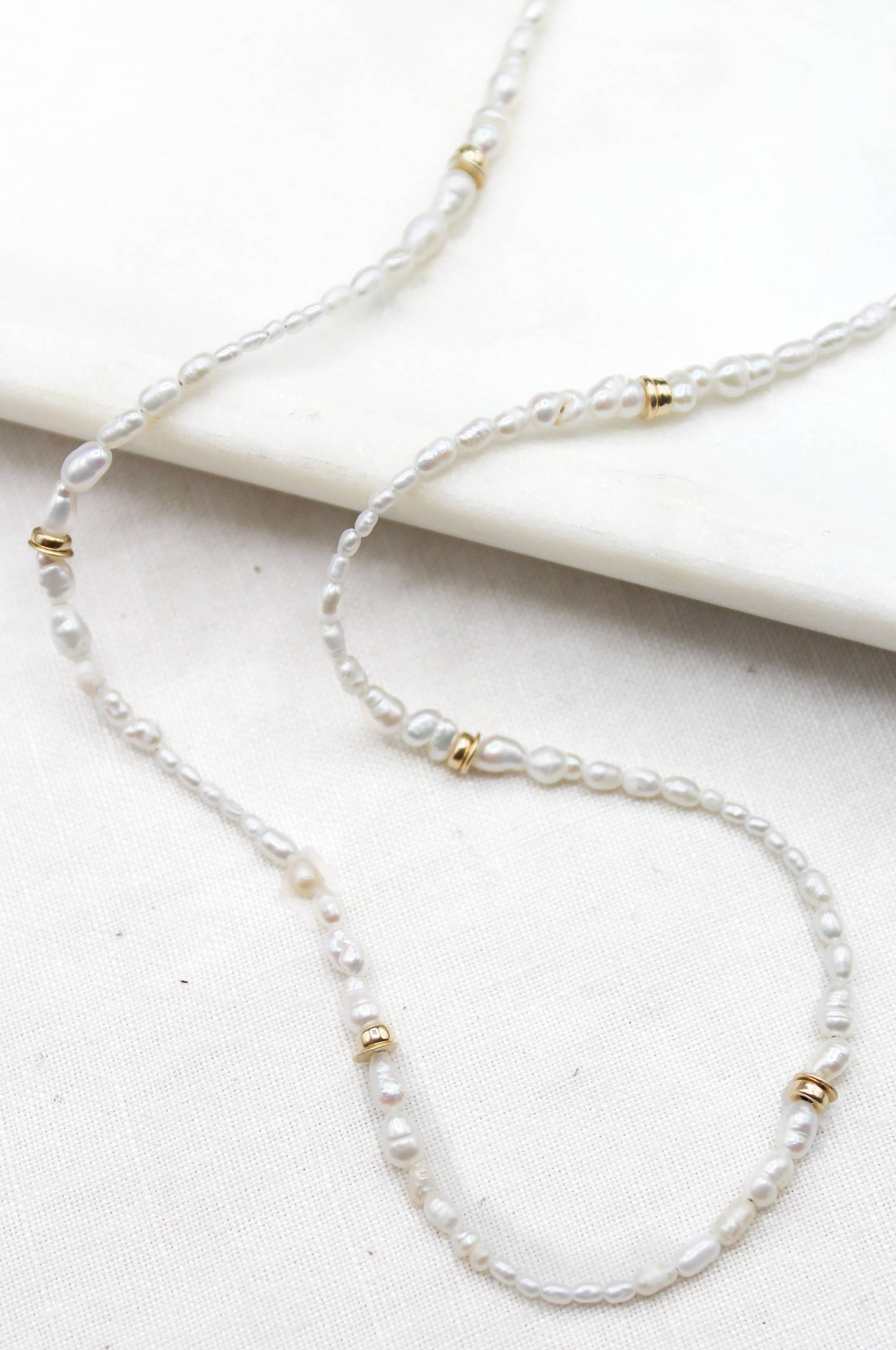 The Swell Life • Ebb & Flow Pearl Necklace • 14K Gold Fill