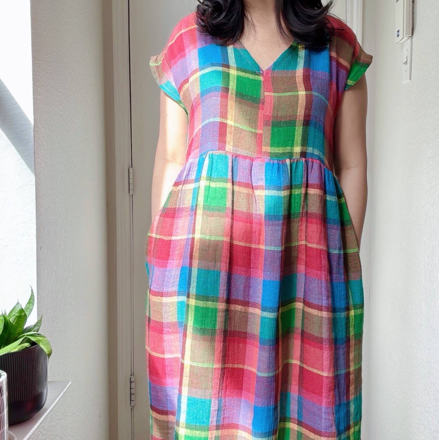 Joolee • Neon Multi Linen Dress