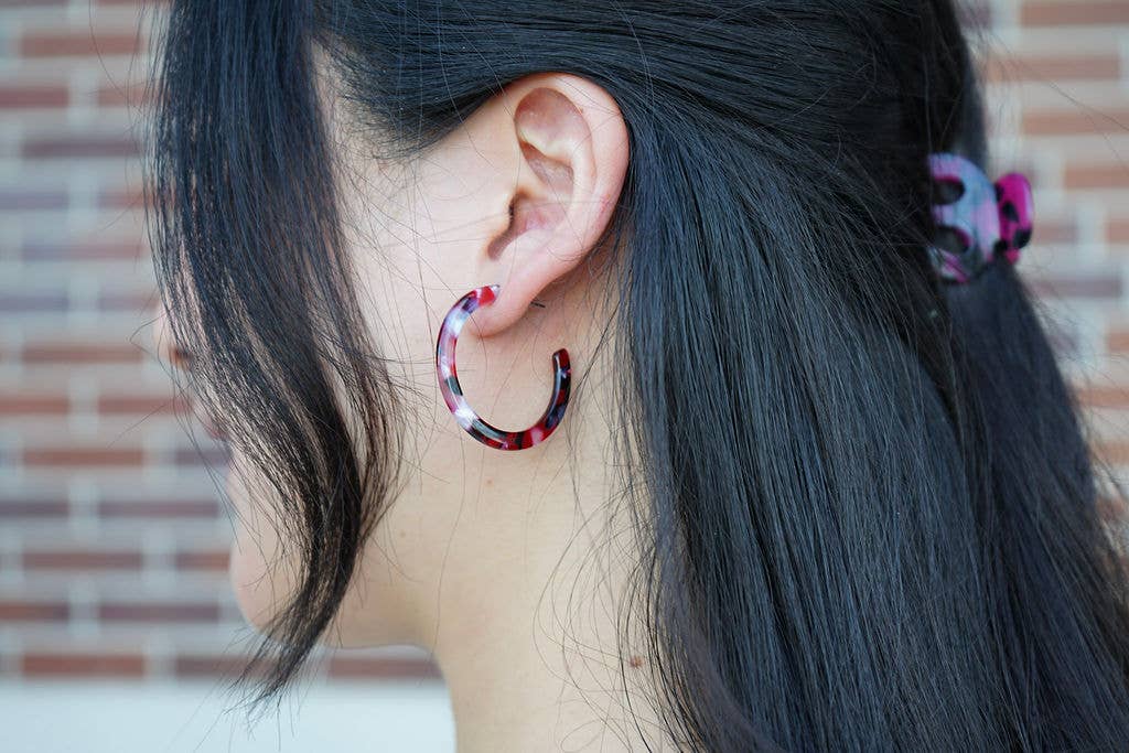 Camy Hoops • Burgundy
