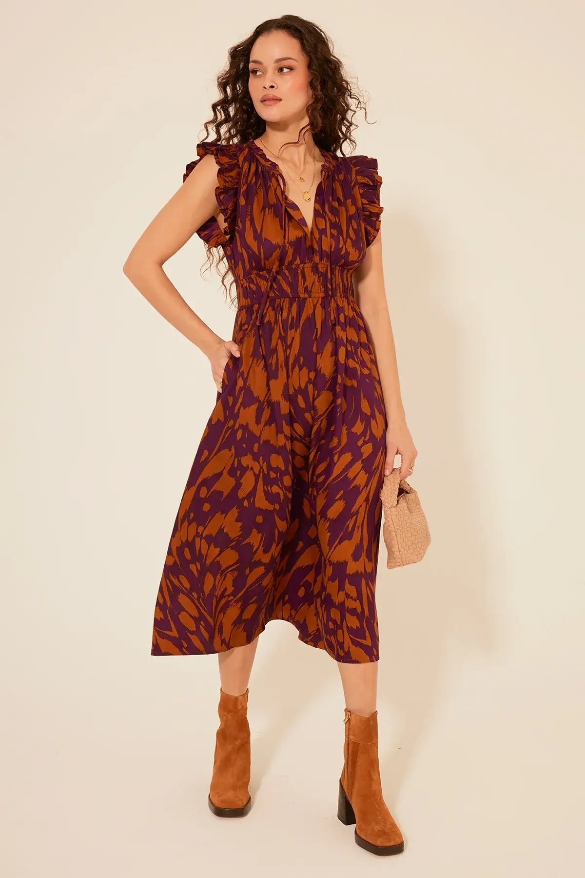 Paseo De Oro Dress • Flutter Print