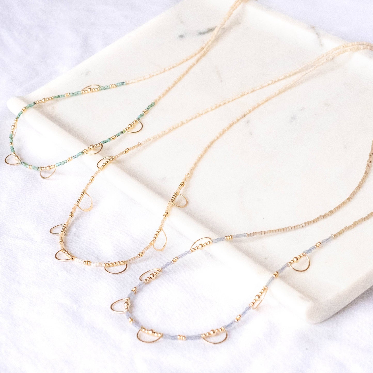 The Swell Life • Delicate Dalsun Necklace • Ivory & Gold