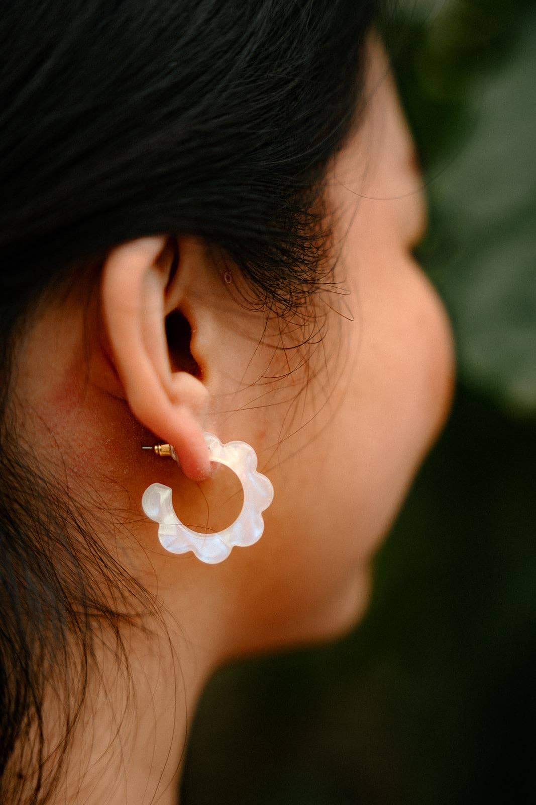 Flora Mini Hoops • Opalite