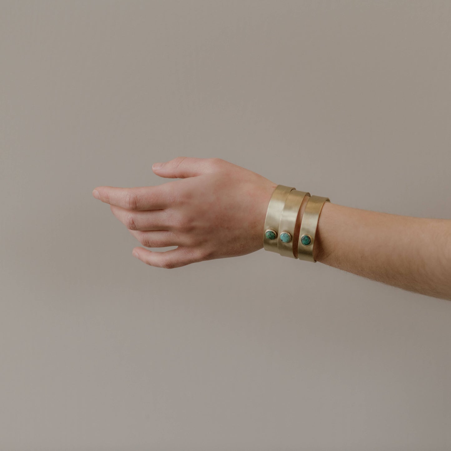 Common Form • Nile Cuff Bracelet • Brass & Turquoise