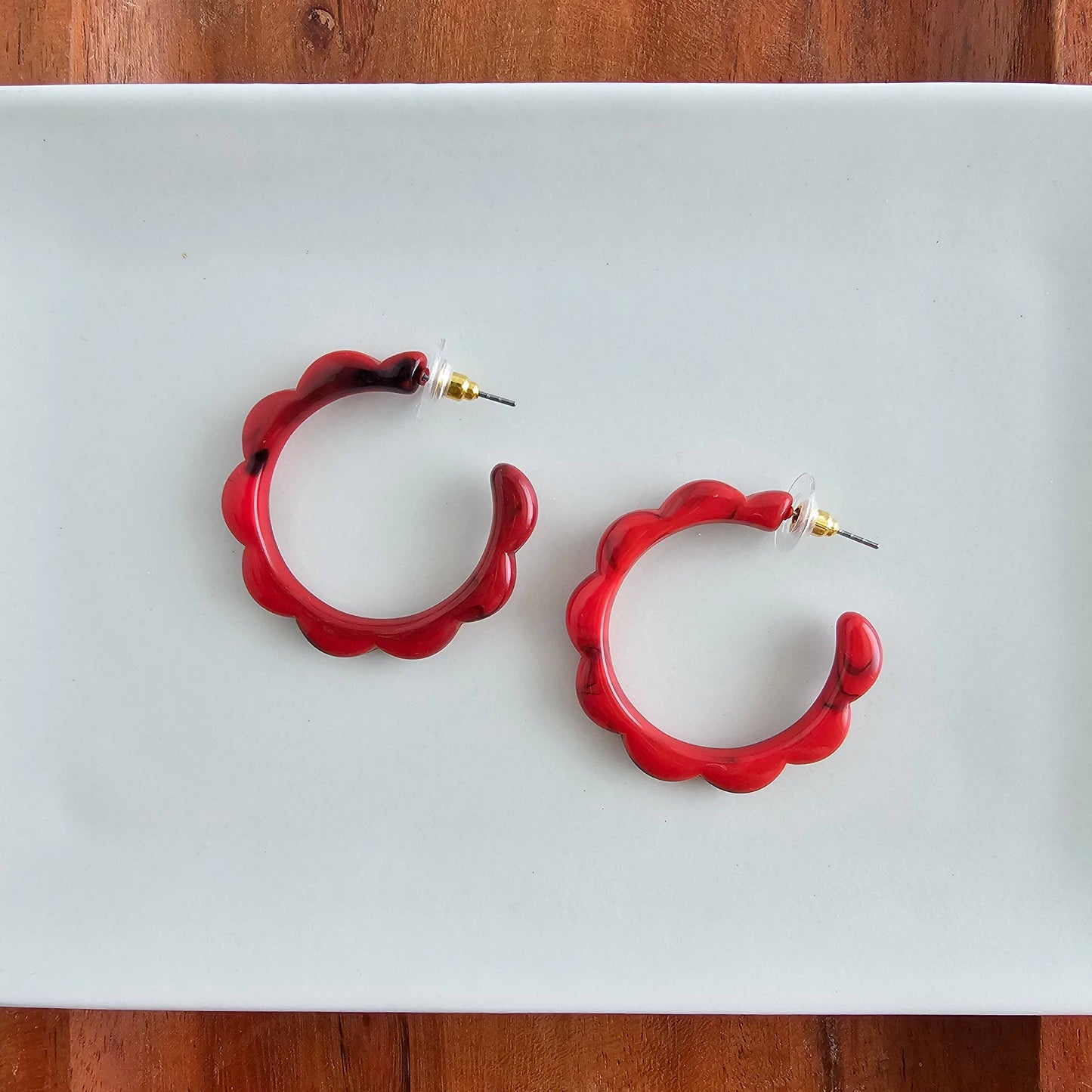 Scarlett Hoops • Crimson Red