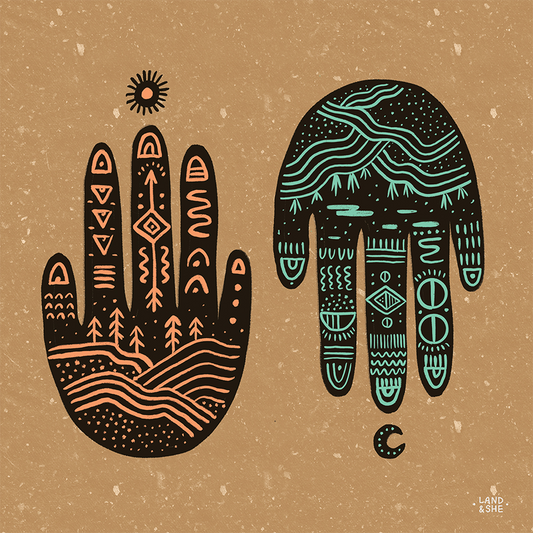 Land & She • Seeking Peace. Seeking Balance. • Art Print 8x8