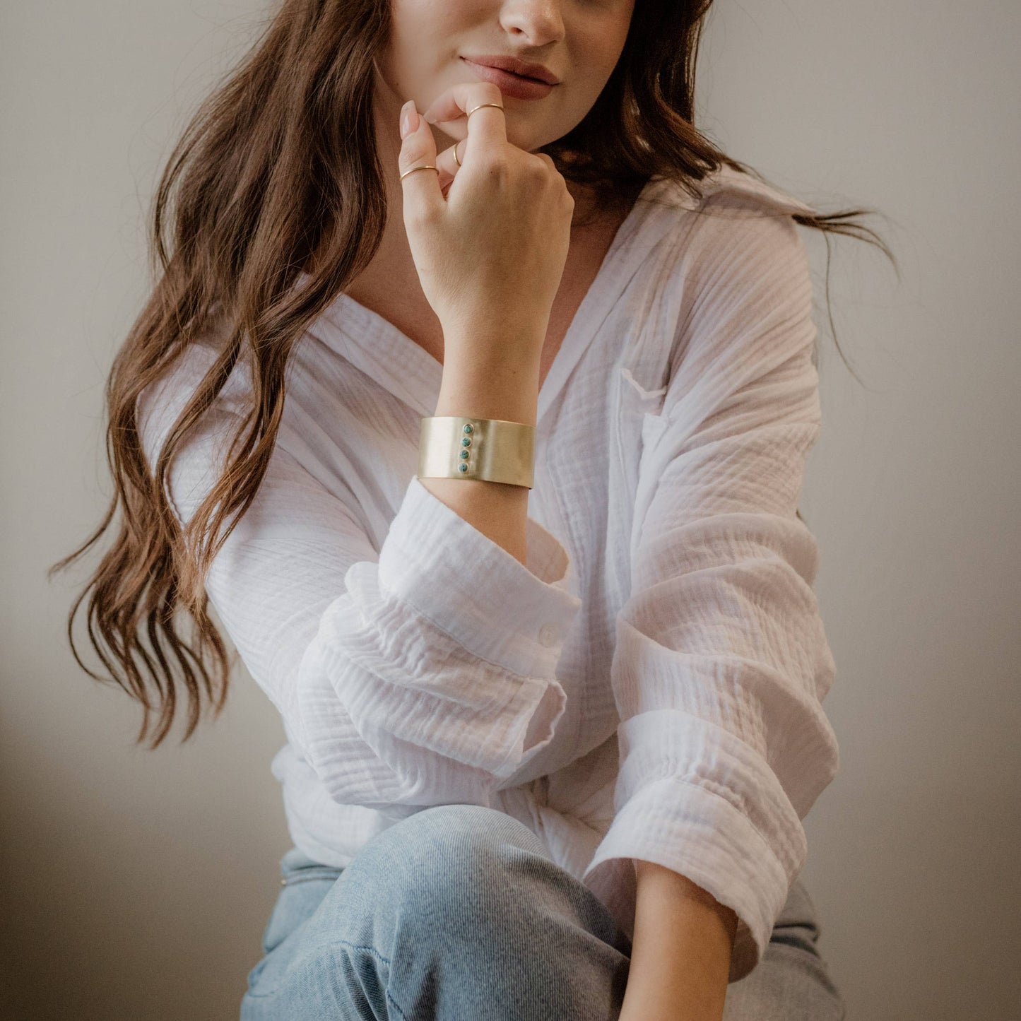 Absaroka Cuff • Brass & Turquoise