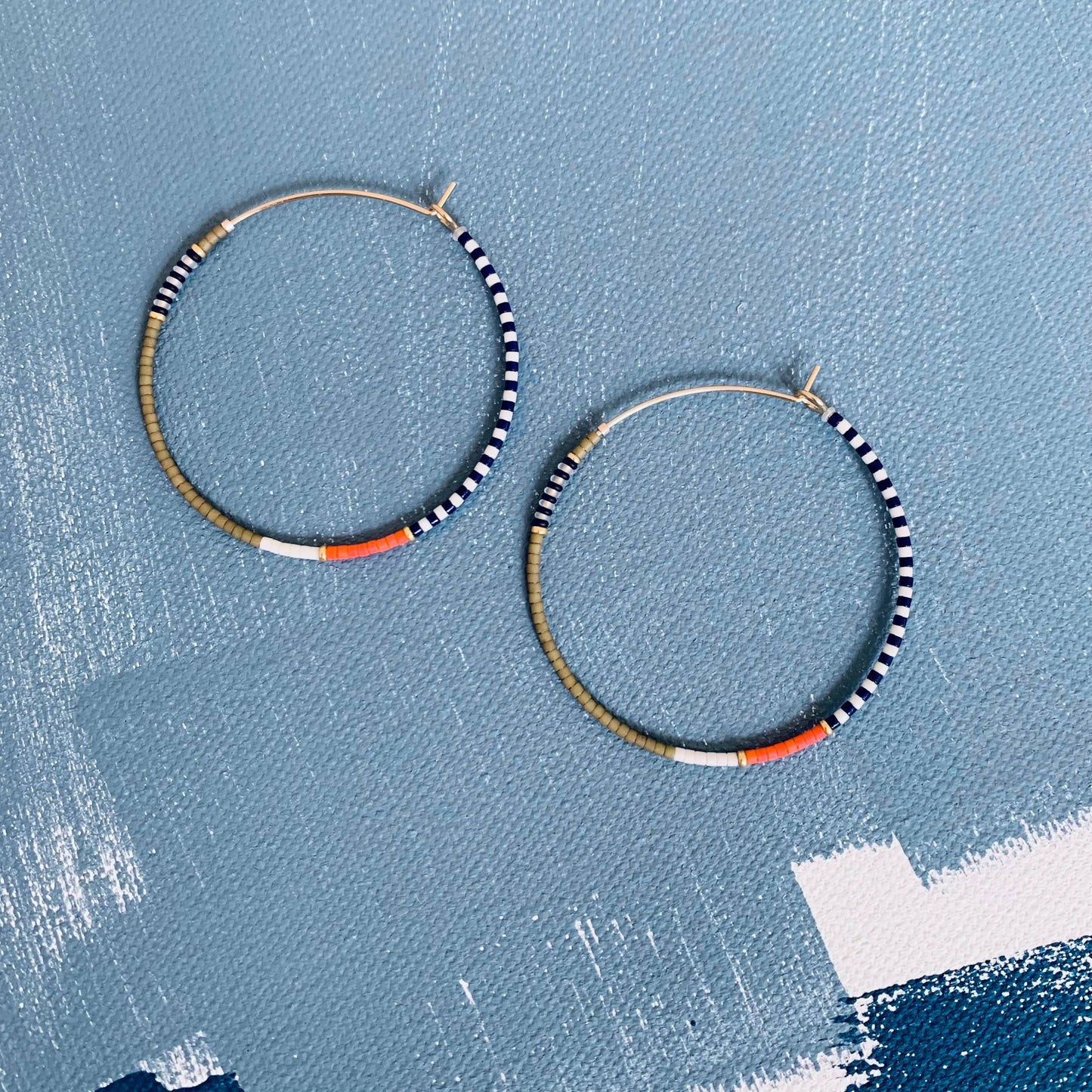 Alice Rice • Thinnest Line Hoop Earring • Big • Pimento