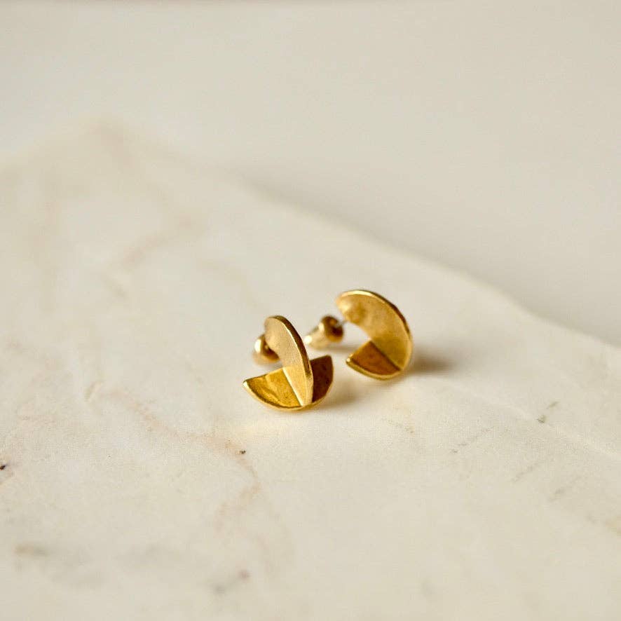 Tilly Doro Eclipse Stud Earrings Gold