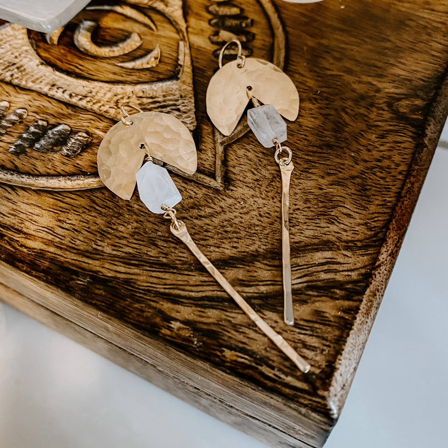 Free Spirit Moonstone Earrings • 14k Gold Filled