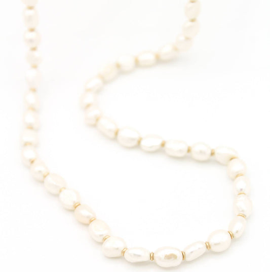 The Swell Life • The Modern Pearl Necklace • 14K Gold Fill
