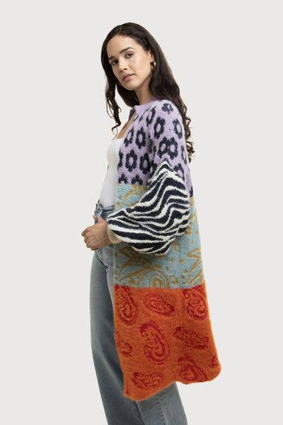Saachi • Soft Multi Patterned Cardigan