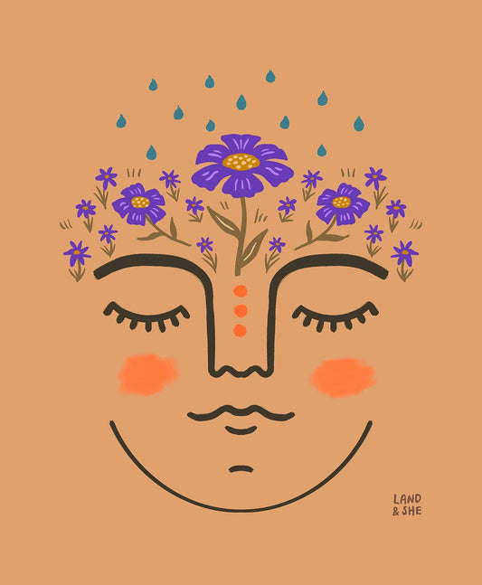 Land & She Awake My Mind Art Print 8x10