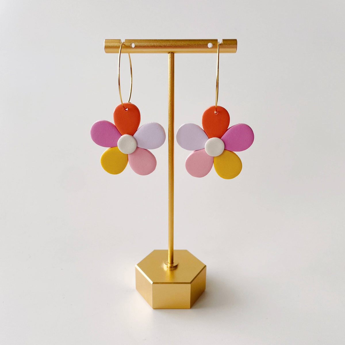Meadow & Mae • Joni Flower Hoop Earrings • Warm