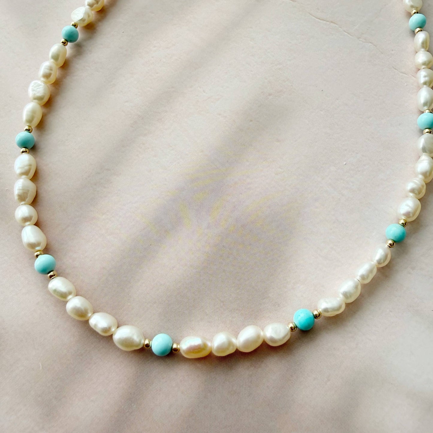 Islander Pearl Beaded Necklace • Gold Filled
