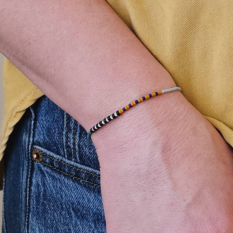 Adjustable Beaded Bracelet No. 127 • Multi-Color