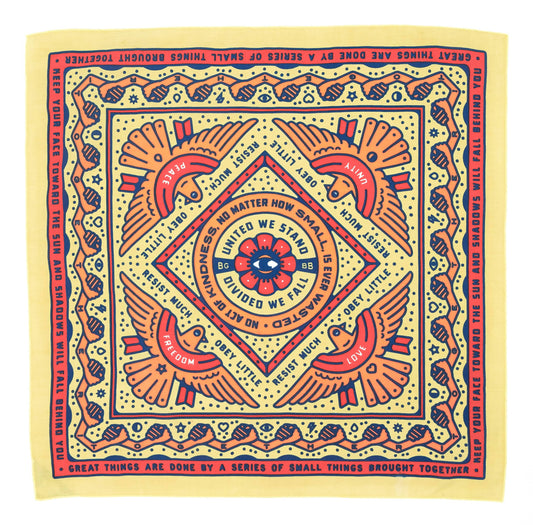 Organic Cotton Bandana • Together • Orange Tan