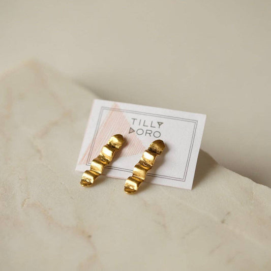 Tilly Doro • Wave Stud Earrings  • Gold